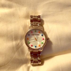 Authentic Steve Madden silver watch never worn